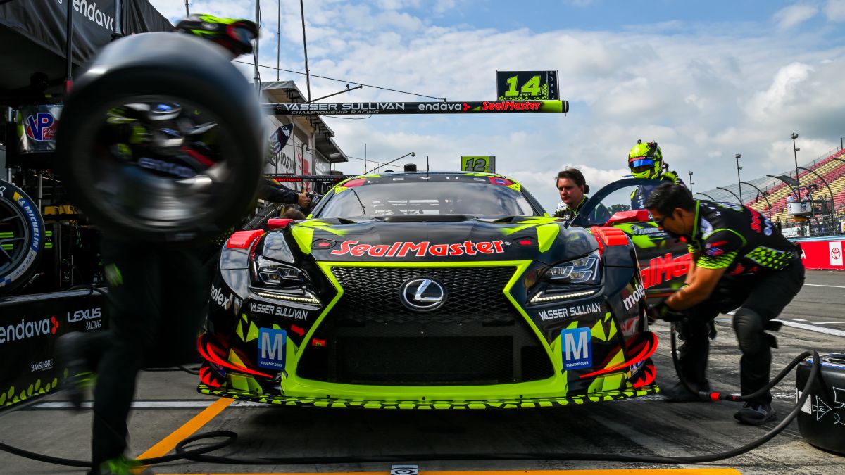 Front overhead shot of Lexus GT3 14.