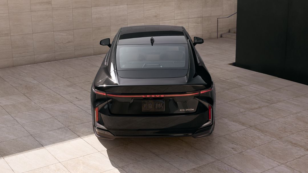 ES 350e EV shown in Caviar exterior color.