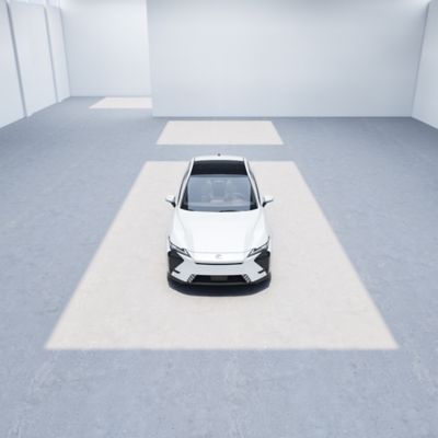 Lexus 350h with Ultra White EXTERIOR, 19-in alloy wheels with Gray Metallic finish and Black aero covers angle 1 