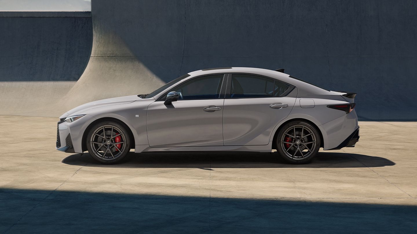 2026 Lexus IS 500 F SPORT Performance side profile at Lexus of Westminster in Westminster