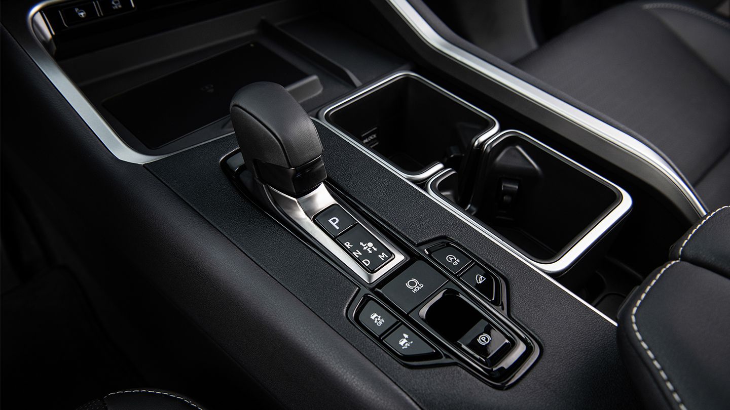 Center-console buttons for traction control and features such as Trail Mode put even more reassuring technology within reach.